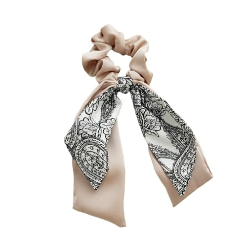 Große Haarbänder, Haargummis for Frauen, Haargummis, 1 Stück, florales elastisches Band, Haargummis for Frauen, Pontail-Haarseil(White) von GIAYEU