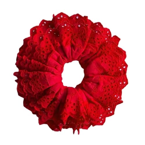 Große Haarbänder, Haargummis for Frauen, Haargummis, 2 Stück, Spitzen-Haargummis, weiche elastische Haargummis for Frauen(Red) von GIAYEU