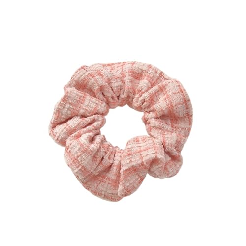 Große Haarbänder, Haargummis for Frauen, Haargummis, 2 Stück, süßes Tweed-Karomuster, romantische Haargummis, Damen-Haarbänder, Krawatten(Pink) von GIAYEU