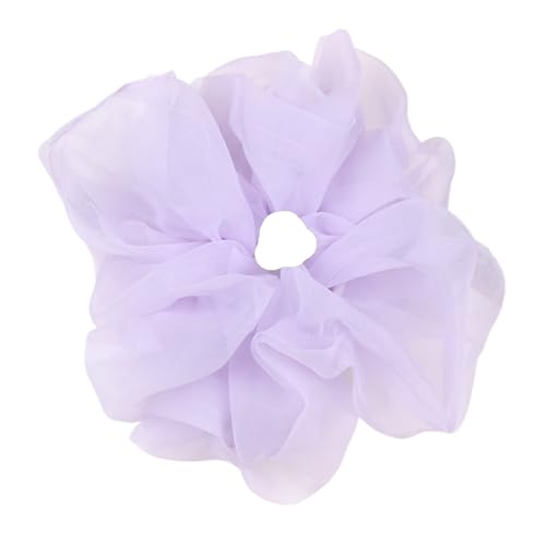 Große Haarbänder, Haargummis for Frauen, Haargummis, 2 Stück, übergroße Chiffon-Haargummis, große elastische Haarbänder, for Binden, Pferdeschwanzhalter, Haarseil(Purple) von GIAYEU