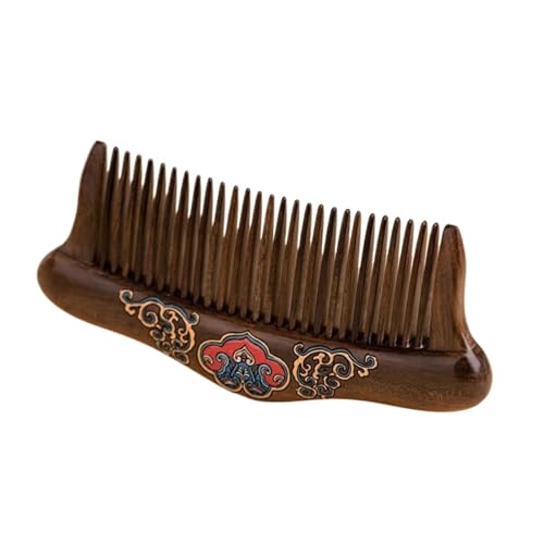 Tragbarer Sandelholzkamm, Holzkamm mit breiten Zähnen, kein statischer Massage-Entwirrer for Frauen von GIAYEU