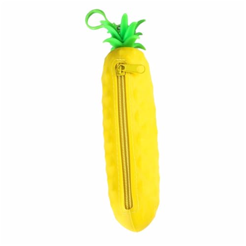 GIBZ Federmäppchen Silikon mit Obstmotiv Süße wasserdichte Multifunktionale Kleine Stifteköcher für Büro Schreibwaren Organizer Ananas 22x5x5cm GIBZ Federmäppchen Silikon mit Obstmotiv Süße wasserdichte Multifunktionale Kleine Stifteköcher für Büro Schreibwaren Organizer Ananas 22x5x5cm von GIBZ