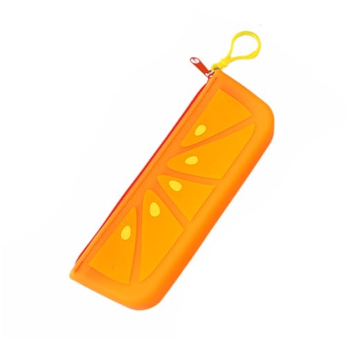 GIBZ Federmäppchen Silikon mit Obstmotiv Süße wasserdichte Multifunktionale Kleine Stifteköcher für Büro Schreibwaren Organizer Orange 22x5x5cm GIBZ Federmäppchen Silikon mit Obstmotiv Süße wasserdichte Multifunktionale Kleine Stifteköcher für Büro Schreibwaren Organizer Orange 22x5x5cm von GIBZ