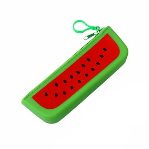 GIBZ Federmäppchen Silikon mit Obstmotiv Süße wasserdichte Multifunktionale Kleine Stifteköcher für Büro Schreibwaren Organizer Wassermelone 22x5x5cm GIBZ Federmäppchen Silikon mit Obstmotiv Süße wasserdichte Multifunktionale Kleine Stifteköcher für Büro Schreibwaren Organizer Wassermelone 22x5x5cm von GIBZ