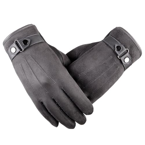 GIBZ Herren Wildleder Handschuhe mit Touch Modischer Winterhandschuhe für Winter Outdoor Reiten Fahrrad, Grau GIBZ Herren Wildleder Handschuhe mit Touch Modischer Winterhandschuhe für Winter Outdoor Reiten Fahrrad, Grau von GIBZ