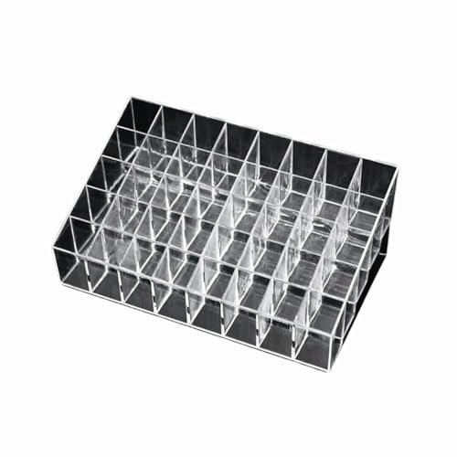 GIBZ Lippenstift Organizer mit Deckel für Schminktisch Transparenter Lippenstift-Aufbewahrungsbehälter 7 8 9 16 18 24 36 40 Fächer 40 Slot von GIBZ