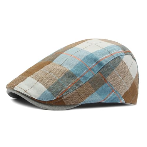 GIBZ Schiebermütze Herren Sommer Flatcap Schirmmütze Koreanische Version Maler Newsboy Gatsby Mütze Braun GIBZ Schiebermütze Herren Sommer Flatcap Schirmmütze Koreanische Version Maler Newsboy Gatsby Mütze Braun von GIBZ