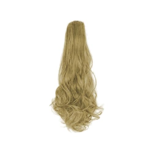 GIBZ pferdeschwanz Gelockt mit klammer ponytail extension lang gewellt Strähnchen Haarteilfür Damen Mädchen haarverlängerung zopf Partys Grün 60-65cm von GIBZ