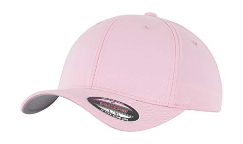 GIDUTEX Flexfit Unisex Wooly Combed Cap inkl. Schlüsselband graue Unterseite Baseball Cap Basecap (DE/NL/SE/PL, Alphanumerisch, L, XL, Rosa) von GIDUTEX