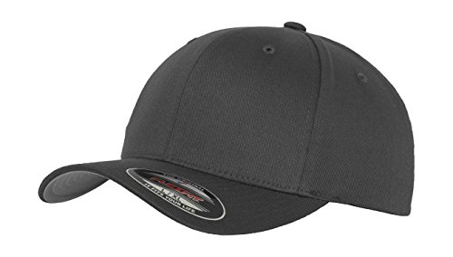 GIDUTEX Flexfit Unisex Wooly Combed Cap inkl. Schlüsselband graue Unterseite Baseball Cap Basecap (DE/NL/SE/PL, Alphanumerisch, S, M, Dark Grey) von GIDUTEX