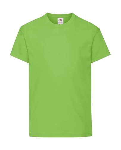 GIDUTEX Fruit of The Loom Kinder Original T Unisex Tshirts Lime Green 104 von GIDUTEX