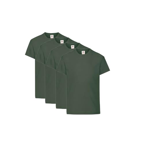 GIDUTEX Kinder Tshirts by Fruit of The Loom Original T Unisex 4er Pack 104 116 128 140 152 164 von GIDUTEX