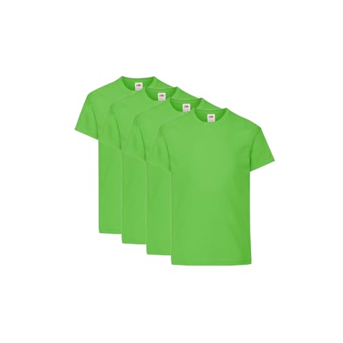 GIDUTEX Kinder Tshirts by Fruit of The Loom Original T Unisex 4er Pack 104 116 128 140 152 164 von GIDUTEX