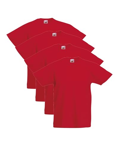GIDUTEX Kinder Tshirts by Fruit of The Loom Original T Unisex 4er Pack 104 116 128 140 152 164 von GIDUTEX