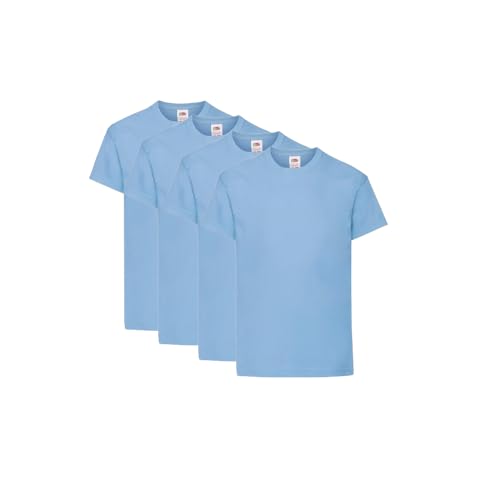 GIDUTEX Kinder Tshirts by Fruit of The Loom Original T Unisex 4er Pack 104 116 128 140 152 164 von GIDUTEX