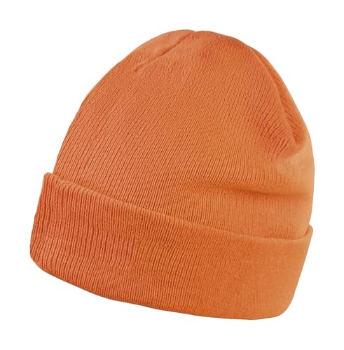 GIDUTEX Strickmütze Wintermütze Wasserabweisende Skimütze Unisex (Fluorescent Orange) von GIDUTEX