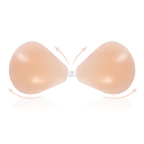 GIDWRIY Klebe BH Push Up,Selbstklebender BH Klebepads,Sticky Bra,Unsichtbare Rückenfreie BHS Silikon,Invisible Bra Wiederverwendbare,Trägerloser Unsichtbarer für Abendkleid Damen von GIDWRIY
