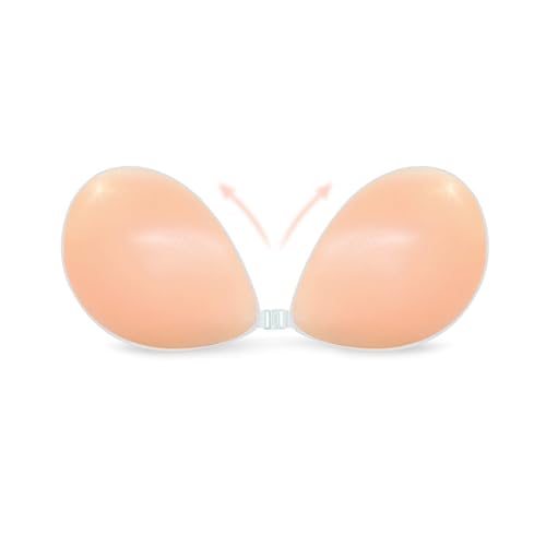 GIDWRIY Klebe BH Push Up,Unsichtbarer BH Rückenfrei,Silicone Bra,Invisible Push Up BHS,Adhesive Bra,Sticky Bras,Selbstklebender BHS Klebepads,Wiederverwendbare Klebe,Trägerloser Bhes für Abendkleid von GIDWRIY