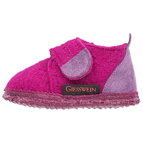 GIESSWEIN Baby-Hausschuhe Unterstaufen - Warme Baby Lauflern Schuhe mit Klettverschluss, rutschfeste Kinder Krabbelschuhe von GIESSWEIN