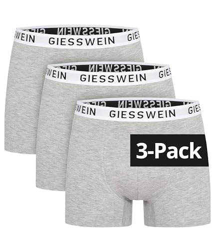 GIESSWEIN Boxershorts Herren - Bio Baumwoll Unterhosen Männer 3er Pack, ohne Etikett und extra weicher Stoff, Unterwäsche für Herren, Men’s Boxers Größen S-3XL von GIESSWEIN