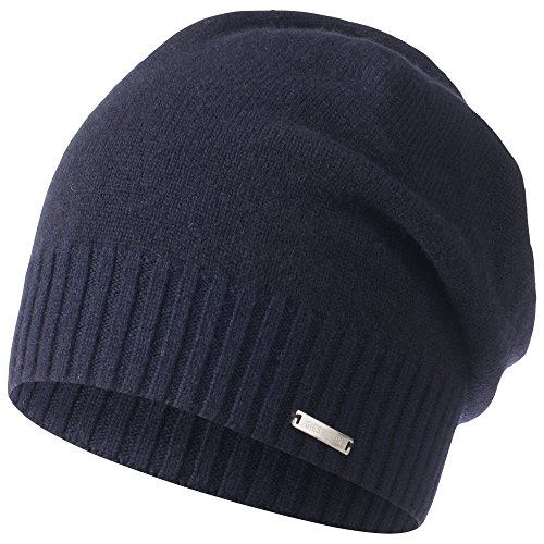 GIESSWEIN Cashmere Beanie Schwarzenstein - Kaschmir Mütze, Damen & Herren Haube, Unisex Longbeanie, Dünne Strickmütze, Leichte, warme, atmungsaktive & Bequeme Wintermütze von GIESSWEIN