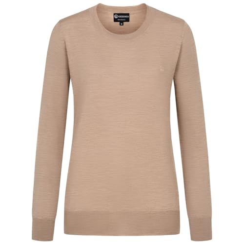 GIESSWEIN Cotton Crew Pullover Damen - Baumwoll Feinstrickpullover Damen elegant, Langarmshirt & Longsleeve Damen, Basic Strickpullover smart Casual von GIESSWEIN