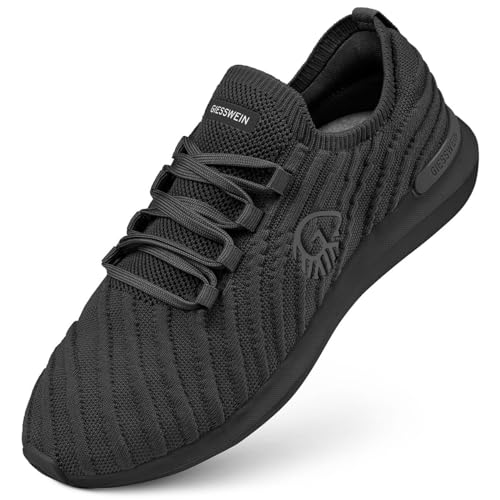 GIESSWEIN Eco Sneaker Herren - Atmungsaktive Walkingschuhe, Männer Freizeitschuhe mit Merino Fußbett, Leichte & Bequeme Mesh Stoffschuhe, Schlupfschuhe, Komfortable Fitnessschuhe von GIESSWEIN