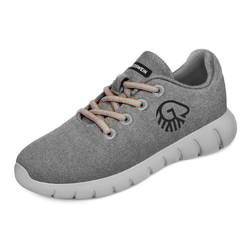 GIESSWEIN Herren Woll-Sneaker Merino Runners, Grau, 43 EU von GIESSWEIN