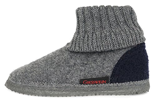 GIESSWEIN Kramsach Kids, Hüttenschuhe Unisex Kinder, Schiefer 016, 25 EU von GIESSWEIN