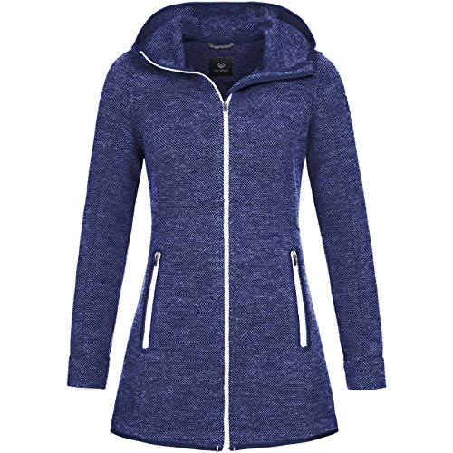 GIESSWEIN Jacke Samira - Lange Damen Jacke aus Merinowolle, Walk-Mantel mit Kapuze, Atmungsaktive Outdoor Sport & Freizeit-Bekleidung von GIESSWEIN