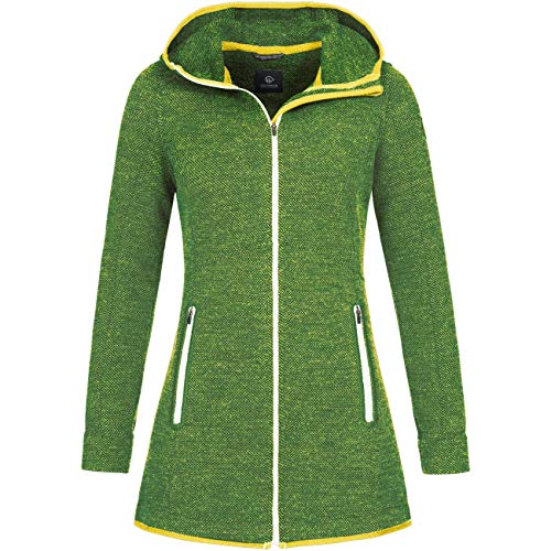 GIESSWEIN Jacke Samira - Lange Damen Jacke aus Merinowolle, Walk-Mantel mit Kapuze, Atmungsaktive Outdoor Sport & Freizeit-Bekleidung von GIESSWEIN