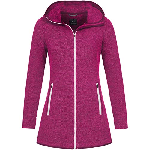 GIESSWEIN Jacke Samira - Lange Damen Jacke aus Merinowolle, Walk-Mantel mit Kapuze, Atmungsaktive Outdoor Sport & Freizeit-Bekleidung von GIESSWEIN