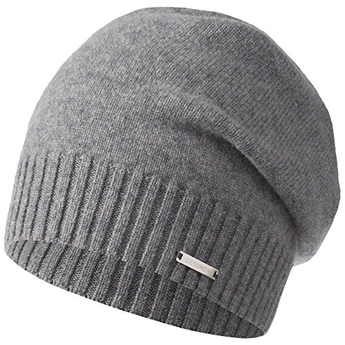 GIESSWEIN Cashmere Beanie Schwarzenstein - Kaschmir Mütze, Damen & Herren Haube, Unisex Longbeanie, Dünne Strickmütze, Leichte, warme, atmungsaktive & Bequeme Wintermütze von GIESSWEIN