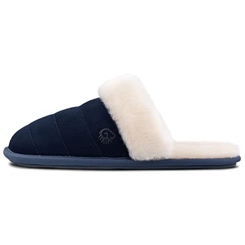 GIESSWEIN Lammfell Slipper Gallin - Kuschelige Fell Pantoffeln, Damen Lammfell Hausschuhe, Warme Hausschuhe mit Rutschfester Gummi Sohle von GIESSWEIN