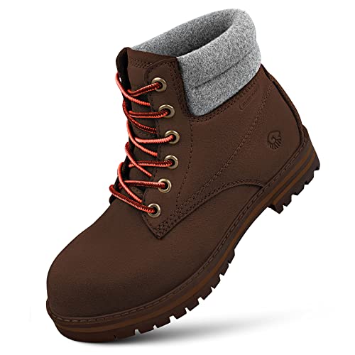 GIESSWEIN Leather Merino Boot Men - Herren Schnürstiefelette mit Merinowolle, Leder Winter Schuhe, warm gefütterte Worker Boots von GIESSWEIN