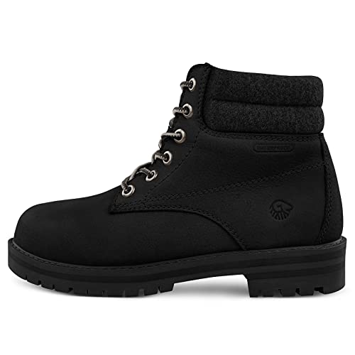 GIESSWEIN Leather Merino Boot Women - Damen Schnürstiefelette mit Merinowolle, Leder Winter Schuhe, warm gefütterte Worker Boots von GIESSWEIN