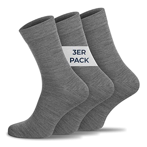 GIESSWEIN Merino Business-Socken - Herren & Damen 35-47 [3er Pack] - temperaturregulierend atmungsaktiv antibakteriell schweißfrei - Anzug Socken aus Merinowolle Herren & Damen - Merinowolle Socken von GIESSWEIN