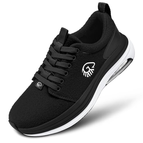 GIESSWEIN Merino Curve Max Women - Merino Sneaker mit Stoß absorbierendem Luftpolster - Komfortabler Aktivschuh mit Wechselfußbett - Langlebige Naturkautschuk Sohle für Beste Bodenhaftung von Giesswein