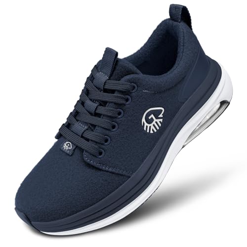 GIESSWEIN Merino Curve Max Women - Merino Sneaker mit Stoß absorbierendem Luftpolster - Komfortabler Aktivschuh mit Wechselfußbett - Langlebige Naturkautschuk Sohle für Beste Bodenhaftung von GIESSWEIN