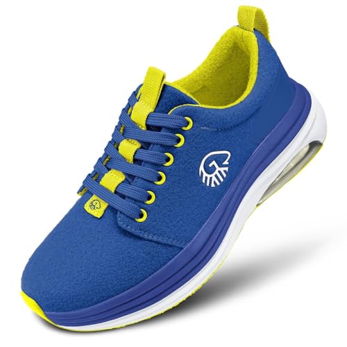 GIESSWEIN Merino Curve Max Women - Merino Sneaker mit Stoß absorbierendem Luftpolster - Komfortabler Aktivschuh mit Wechselfußbett - Langlebige Naturkautschuk Sohle für Beste Bodenhaftung von GIESSWEIN
