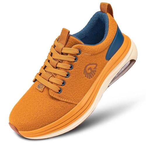 GIESSWEIN Merino Curve Max Women - Merino Sneaker mit Stoß absorbierendem Luftpolster - Komfortabler Aktivschuh mit Wechselfußbett - Langlebige Naturkautschuk Sohle für Beste Bodenhaftung von GIESSWEIN