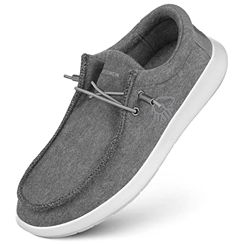 GIESSWEIN Merino Mokassin Damen - Slip on Schuhe aus Merino Wolle, Comfort Slipper, Frauen Halbschuhe, weiche, Bequeme & leichte Freizeitschuhe in komfortabler Weite, Schlupf Sneakers von Giesswein