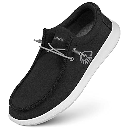 GIESSWEIN Merino Mokassin Herren - Slip on Schuhe aus Merino Wolle, Comfort Slipper, Männer Halbschuhe, weiche, Bequeme & leichte Freizeitschuhe in komfortabler Weite, Schlupf Sneakers von GIESSWEIN