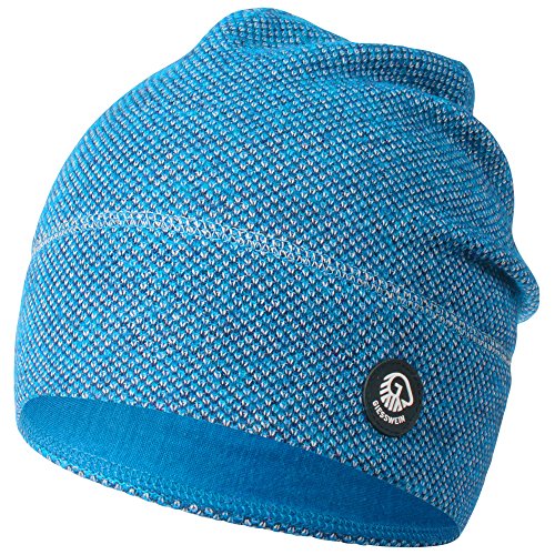 GIESSWEIN Mütze Hohes EIS - Merino Beanie mit Jersey Fütterung, Atmungsaktive Damen & Herren Strickmütze, Gefütterte Longbeanie aus Merinowolle, Warm & bequem, Unisex Sport Mütze von GIESSWEIN