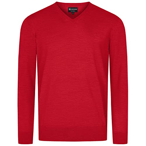 GIESSWEIN Merino Pullover Herren Light V Neck - 100% feinste Merino Lammwolle, Wollpullover Herren V Ausschnitt, ideal für Business & Freizeit von GIESSWEIN