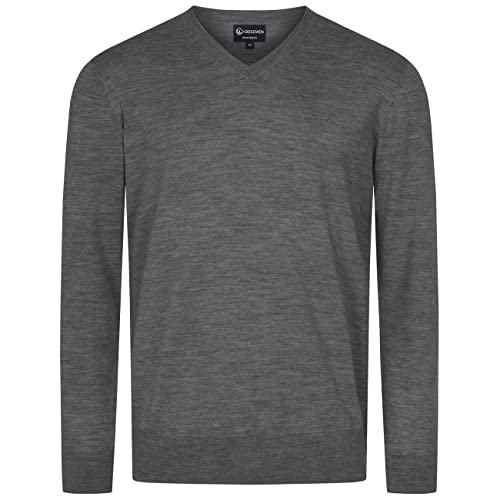 GIESSWEIN Merino Pullover Herren Light V Neck - 100% feinste Merino Lammwolle, Wollpullover Herren V Ausschnitt, ideal für Business & Freizeit von GIESSWEIN