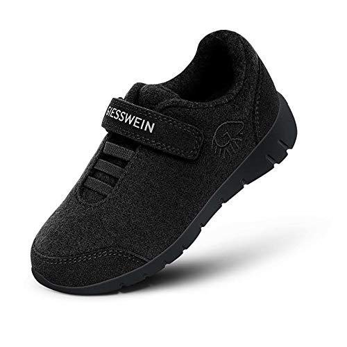 GIESSWEIN Merino Runners Kids - Kinder-Schuhe aus Merinowolle, Low Sneakers für Jungen & Mädchen, Leichte Halbschuhe mit Klettverschluss von GIESSWEIN