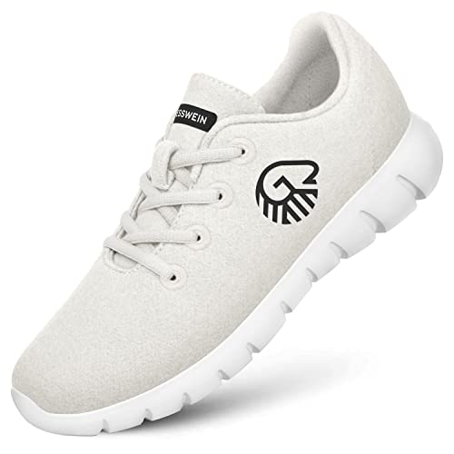 GIESSWEIN Merino Runners Men atmungsaktiv - Herren Sneaker für gesunden Gang - Bequeme leichte Arbeitsschuhe, ideal für Pflegeberufe - Freizeitschuhe von Giesswein