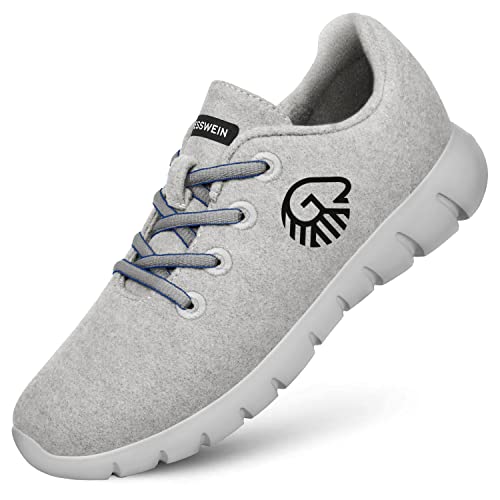 GIESSWEIN Merino Runners Men atmungsaktiv - Herren Sneaker für gesunden Gang - Bequeme leichte Arbeitsschuhe, ideal für Pflegeberufe - Freizeitschuhe von Giesswein