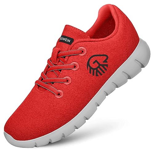 GIESSWEIN Merino Runners Damen, Merino Sneaker Women - Atmungsaktive Frauen Schuhe Geruchsneutral - ohne Socken - natürliche Merinowolle 3D Stretch, Leichte Sport und Freizeit Schuhe - Merino Wool von GIESSWEIN